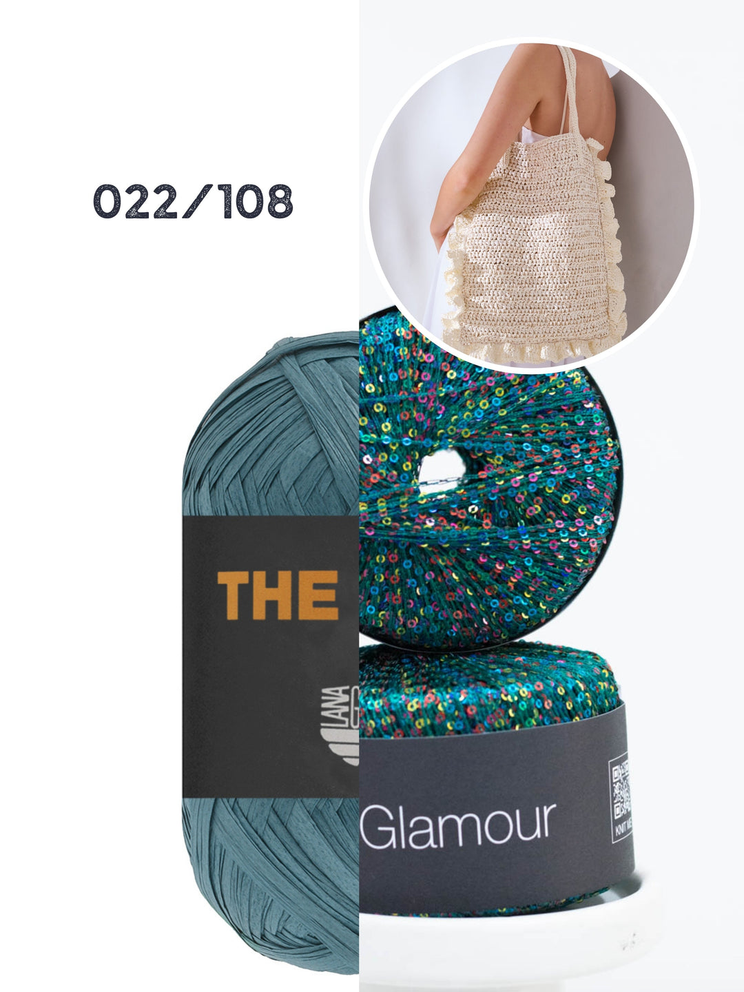 Häkelpaket The Bast Glamour Rüschentasche