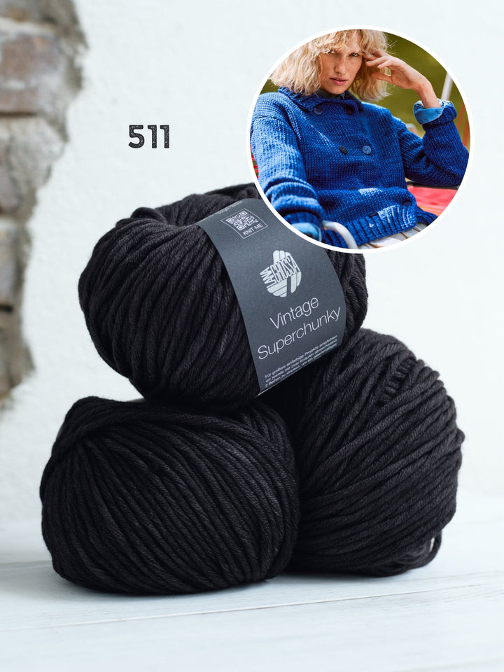 Strickpaket Vintage Superchunky Jacke