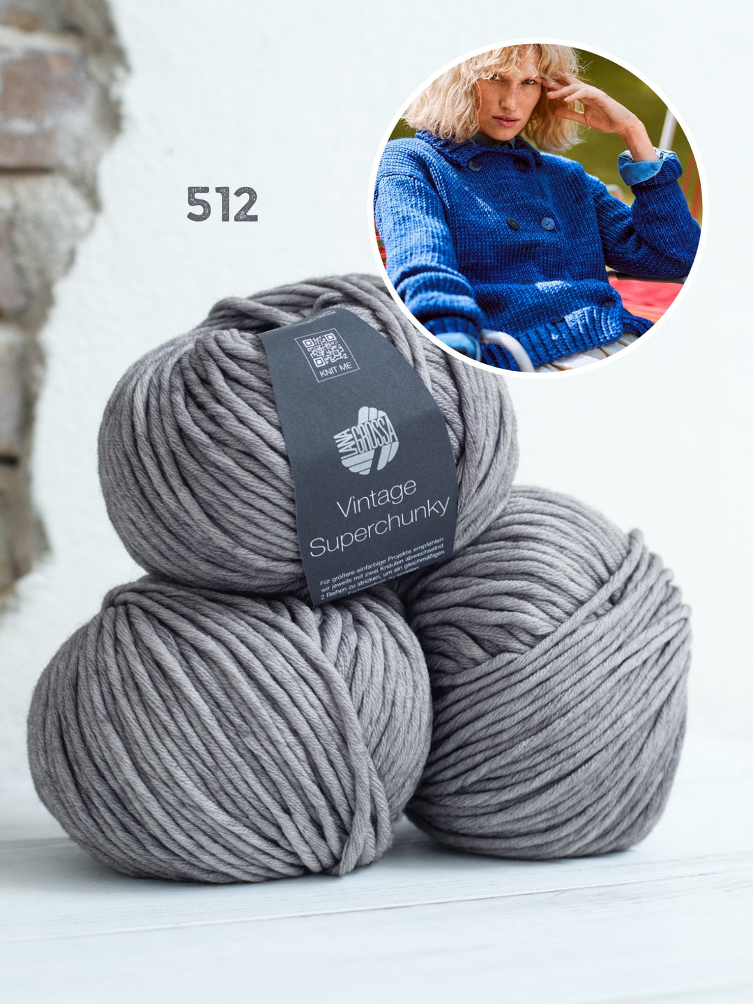 Strickpaket Vintage Superchunky Jacke