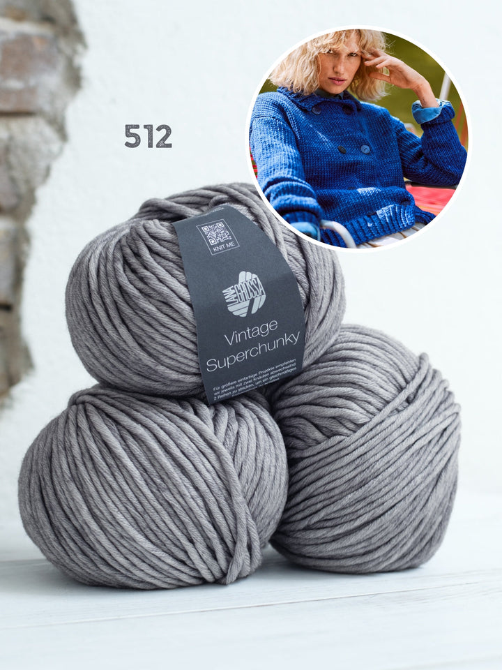 Strickpaket Vintage Superchunky Jacke