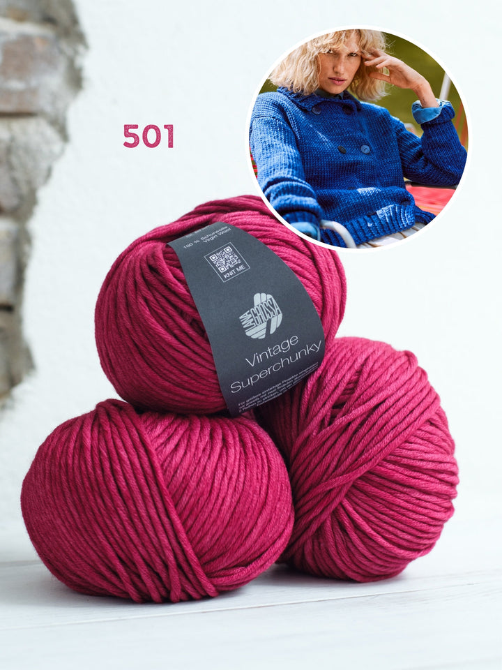 Strickpaket Vintage Superchunky Jacke