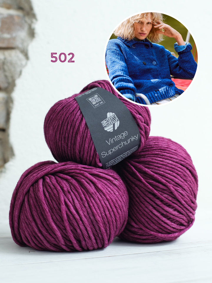 Strickpaket Vintage Superchunky Jacke