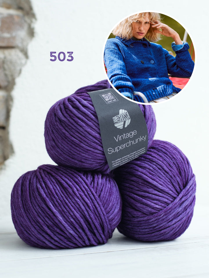 Strickpaket Vintage Superchunky Jacke