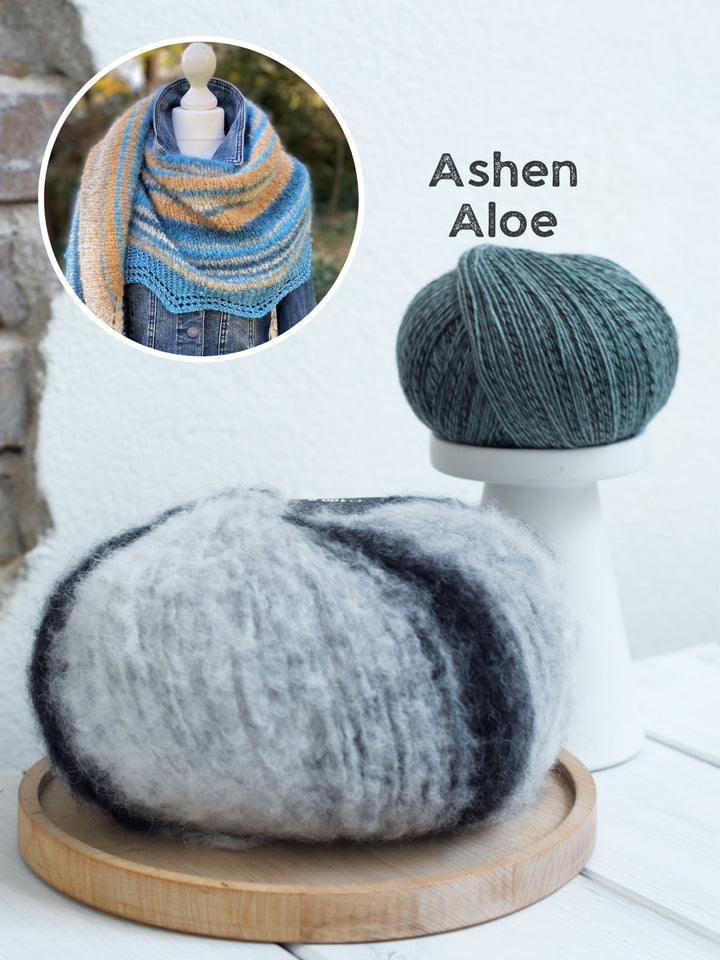 Strickpaket Lizas Tuch Silberfarn