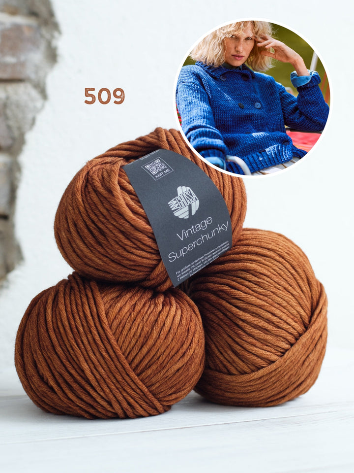 Strickpaket Vintage Superchunky Jacke