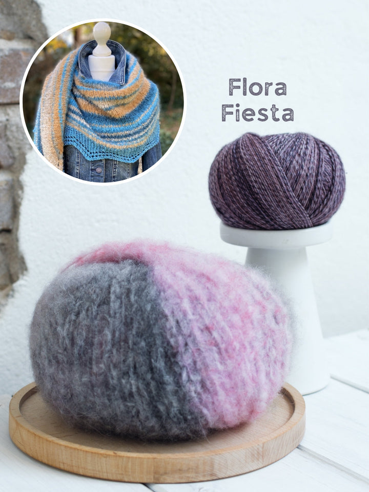 Strickpaket Lizas Tuch Silberfarn