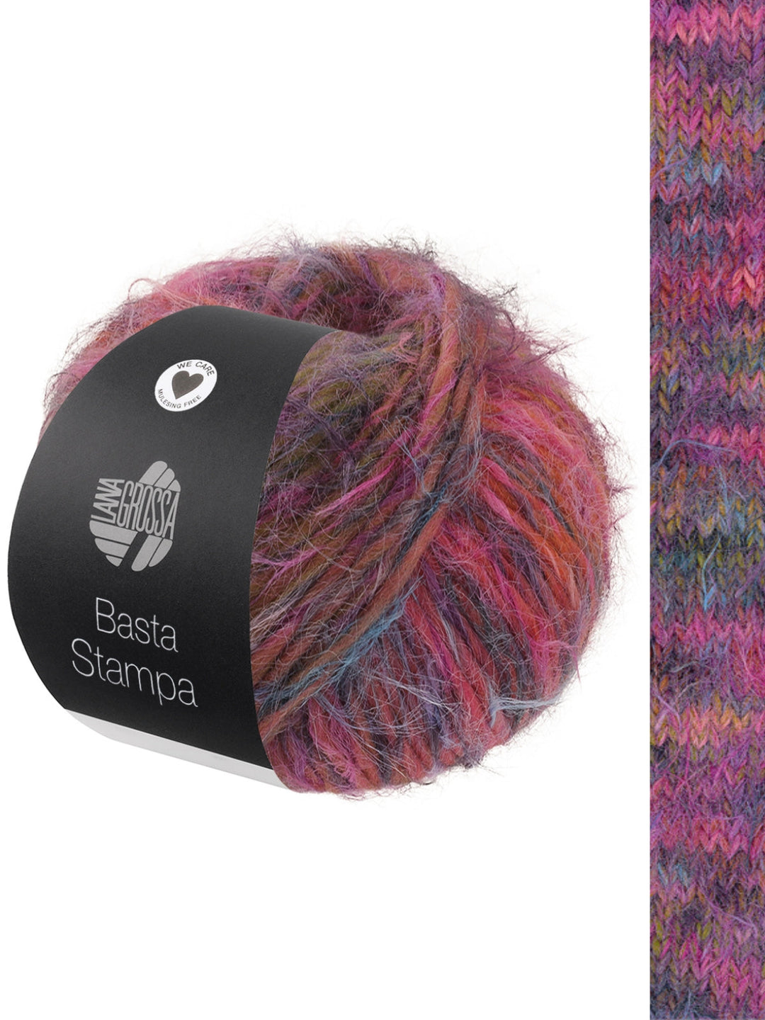 Basta Stampa 207 Senf/Pink/Fuchsia/Türkis/Dunkelgrau