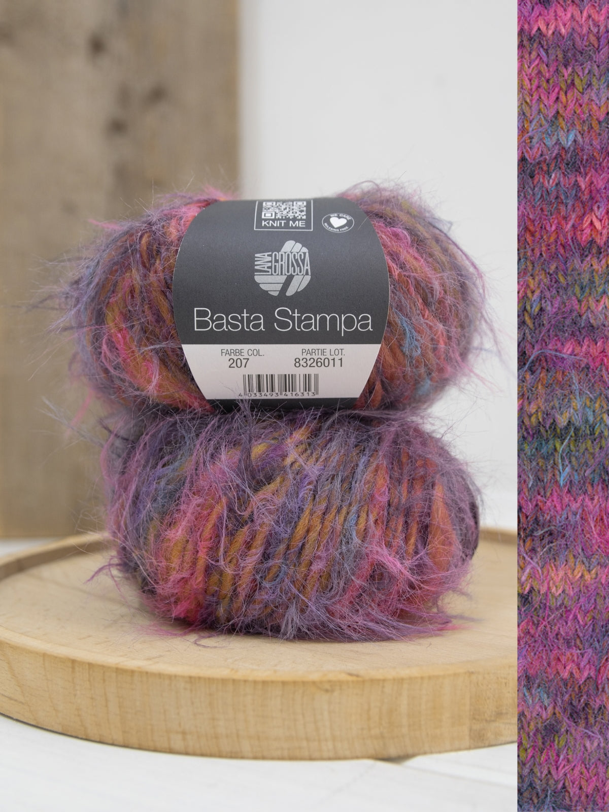Basta Stampa 207 Senf/Pink/Fuchsia/Türkis/Dunkelgrau