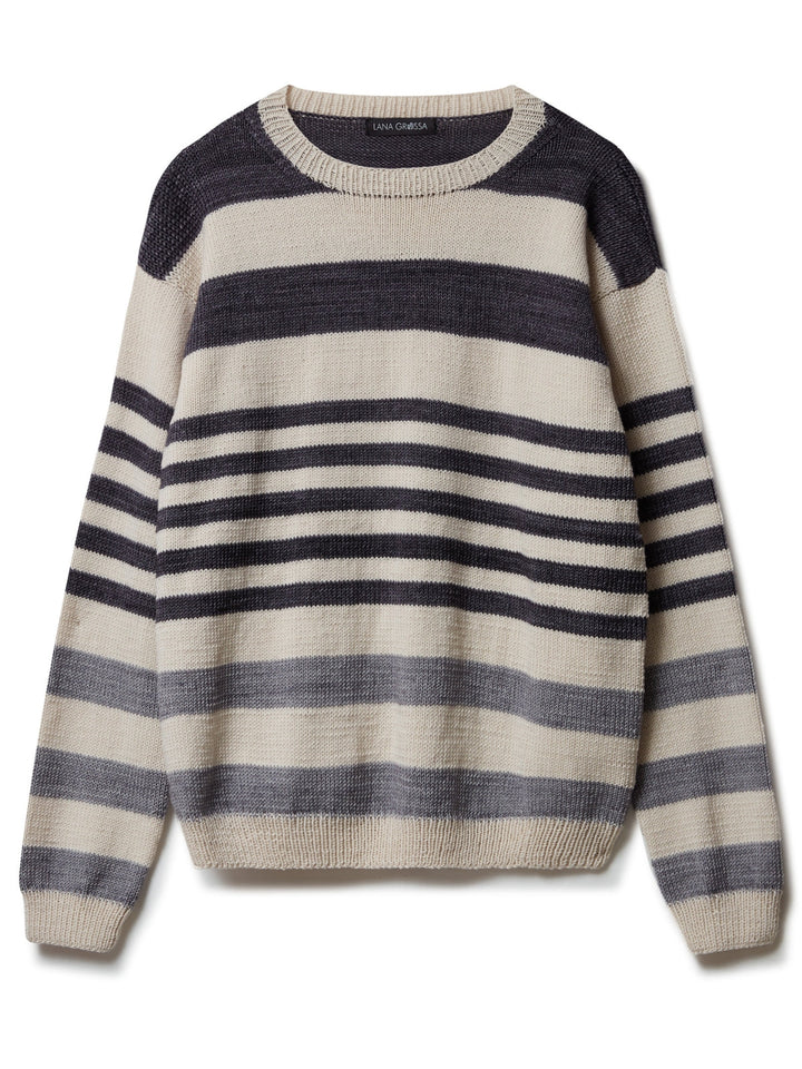 Strickpaket Cool Wool Vintage & Cool Wool gestreifter Pullover für ihn