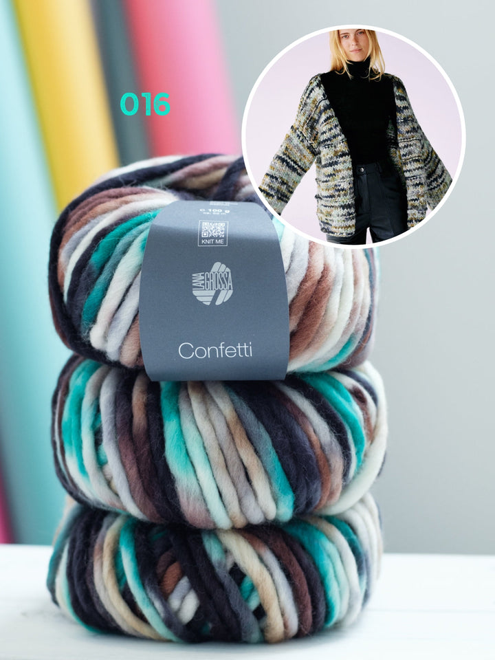 Strickpaket Cardigan aus Confetti