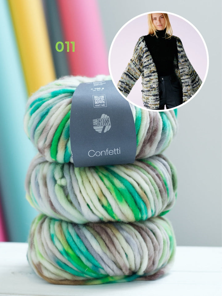 Strickpaket Cardigan aus Confetti