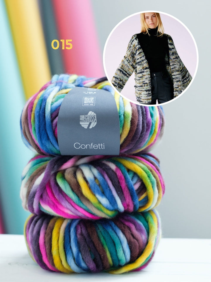 Strickpaket Cardigan aus Confetti