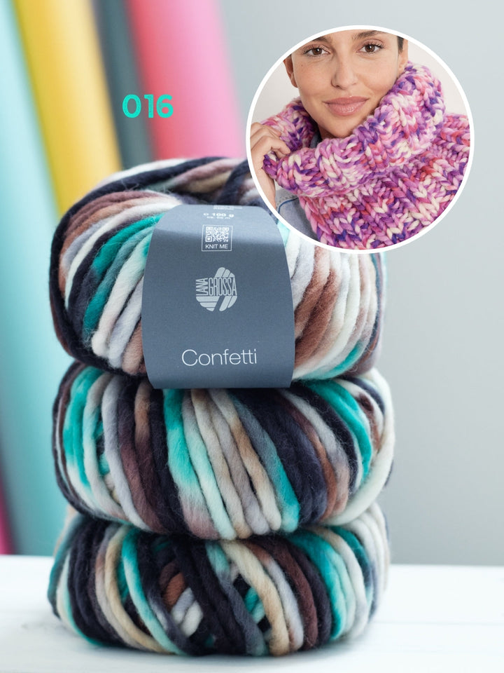 Strickpaket Confetti Loop-Schal