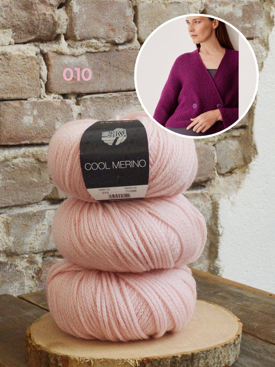 Strickpaket Cool Merino texturierte Jacke