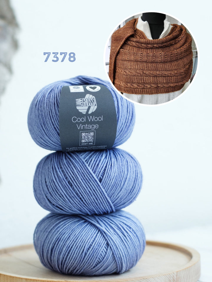 Strickpaket Lizas Tuch Orange Night - Vintage