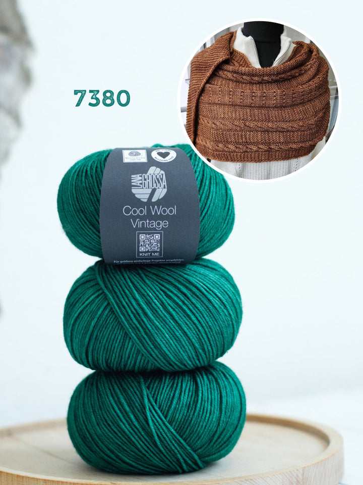 Strickpaket Lizas Tuch Orange Night - Vintage