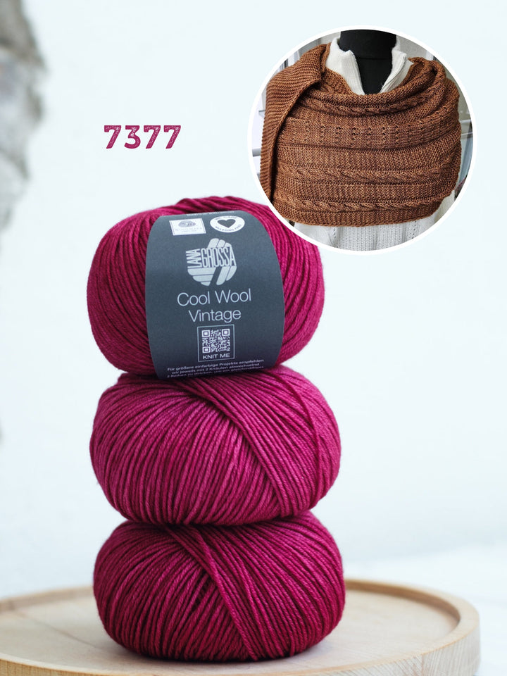 Strickpaket Lizas Tuch Orange Night - Vintage