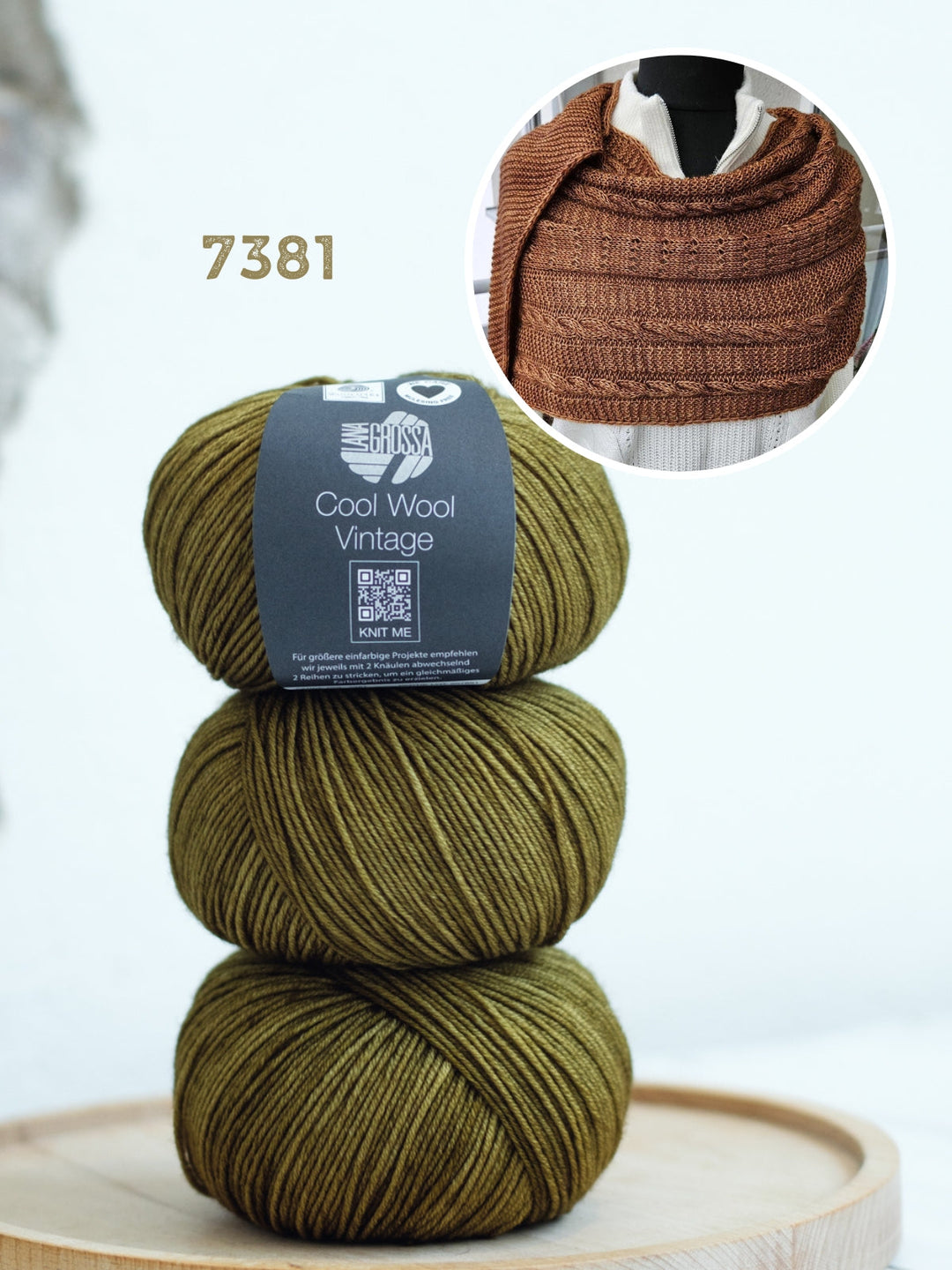Strickpaket Lizas Tuch Orange Night - Vintage