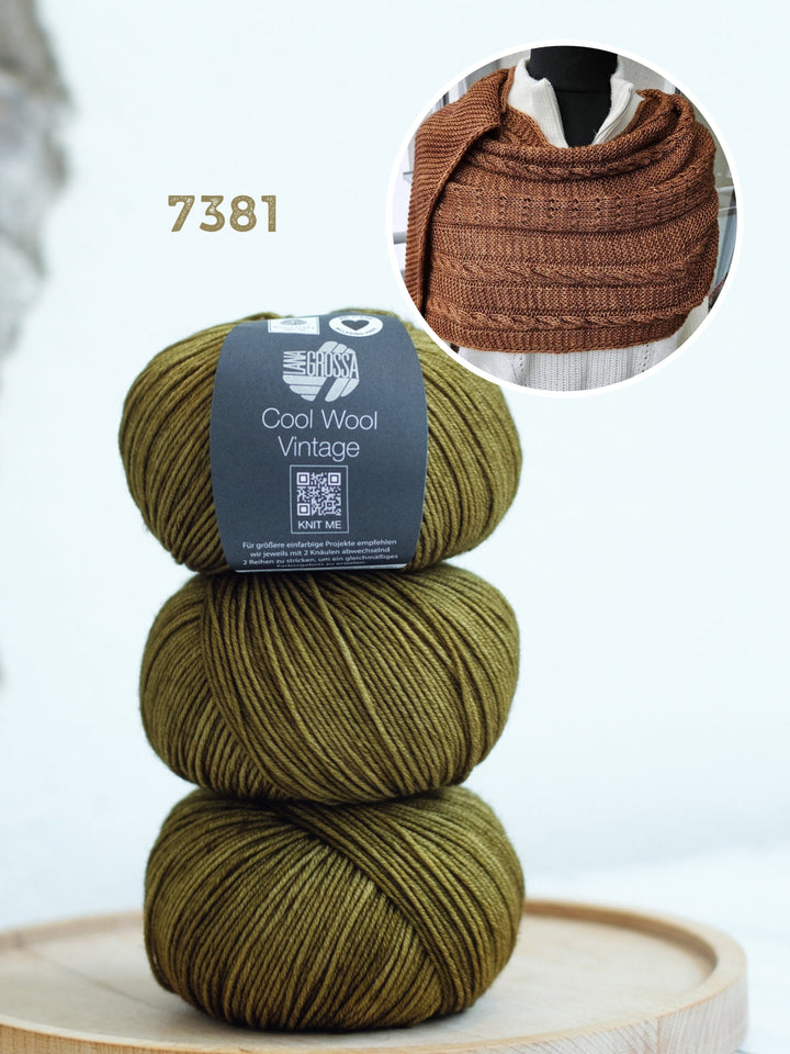 Strickpaket Lizas Tuch Orange Night - Vintage