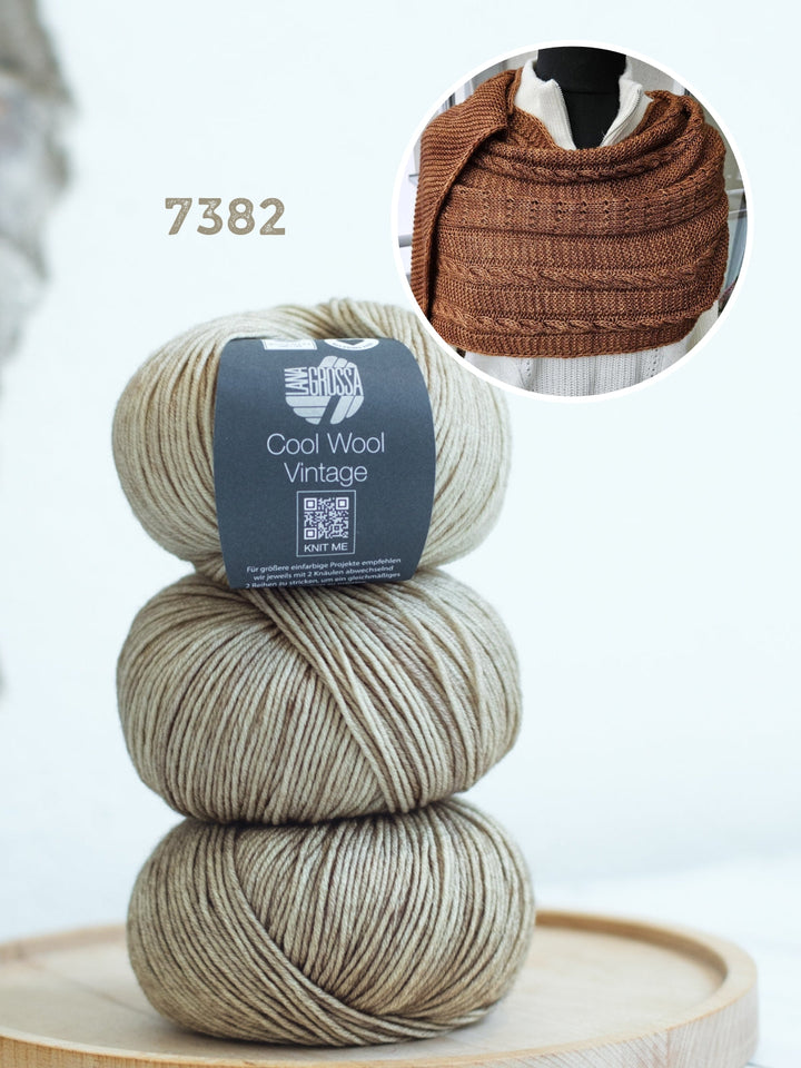 Strickpaket Lizas Tuch Orange Night - Vintage