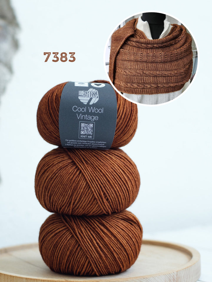 Strickpaket Lizas Tuch Orange Night - Vintage