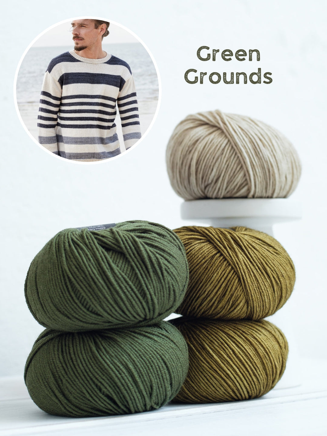 Strickpaket Cool Wool Vintage & Cool Wool gestreifter Pullover für ihn