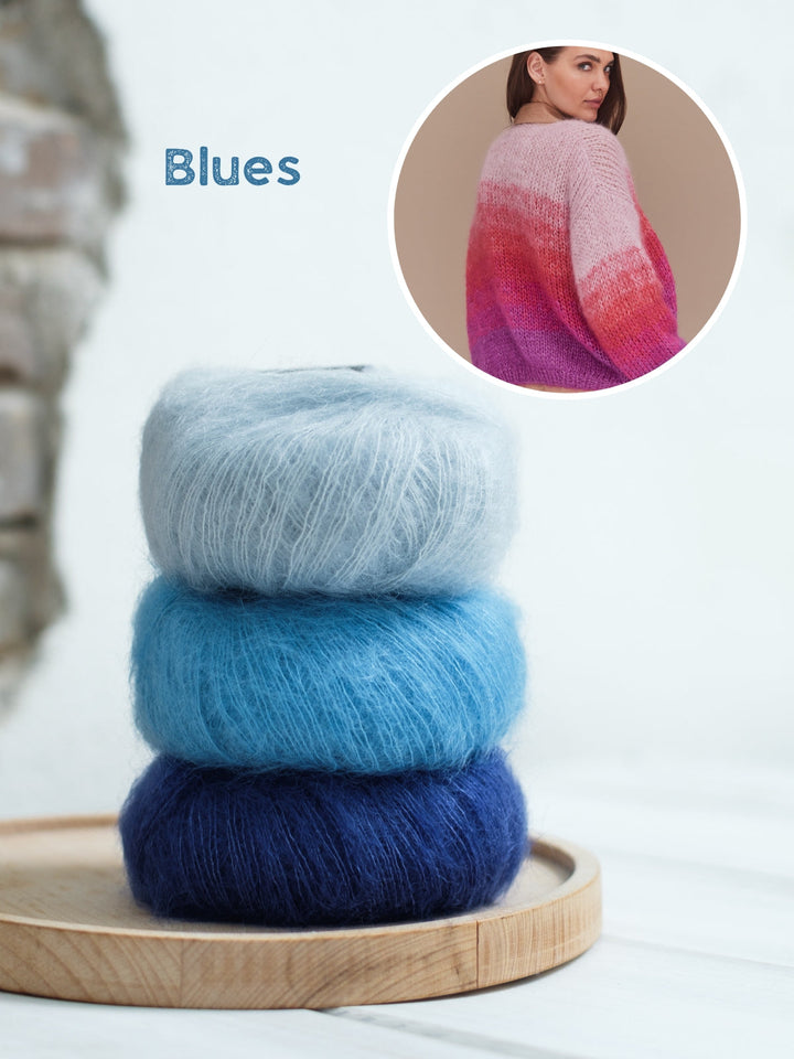 Strickpaket Silkhair Jacke