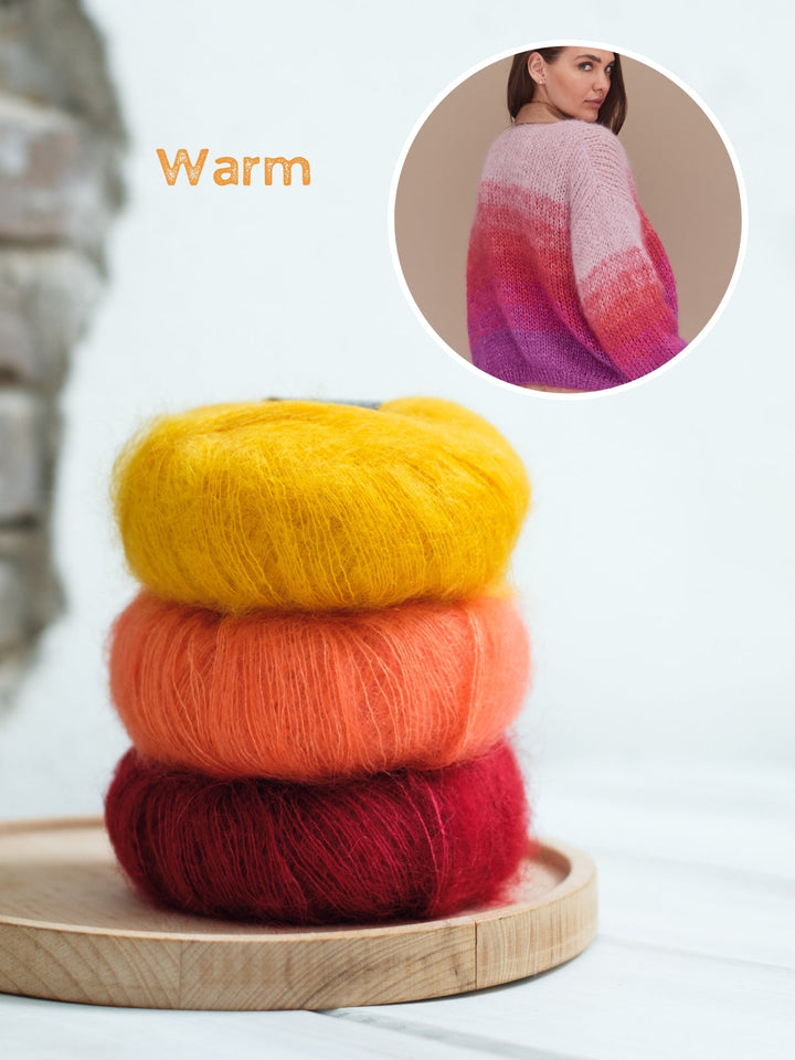 Strickpaket Silkhair Jacke