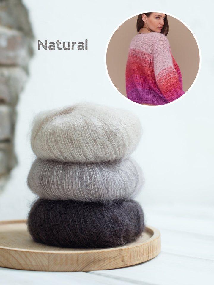 Strickpaket Silkhair Jacke