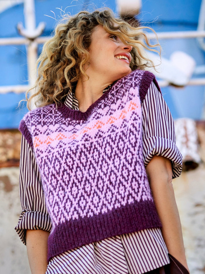 Strickpaket Brigitte No. 2 Pullunder mit Norwegermuster