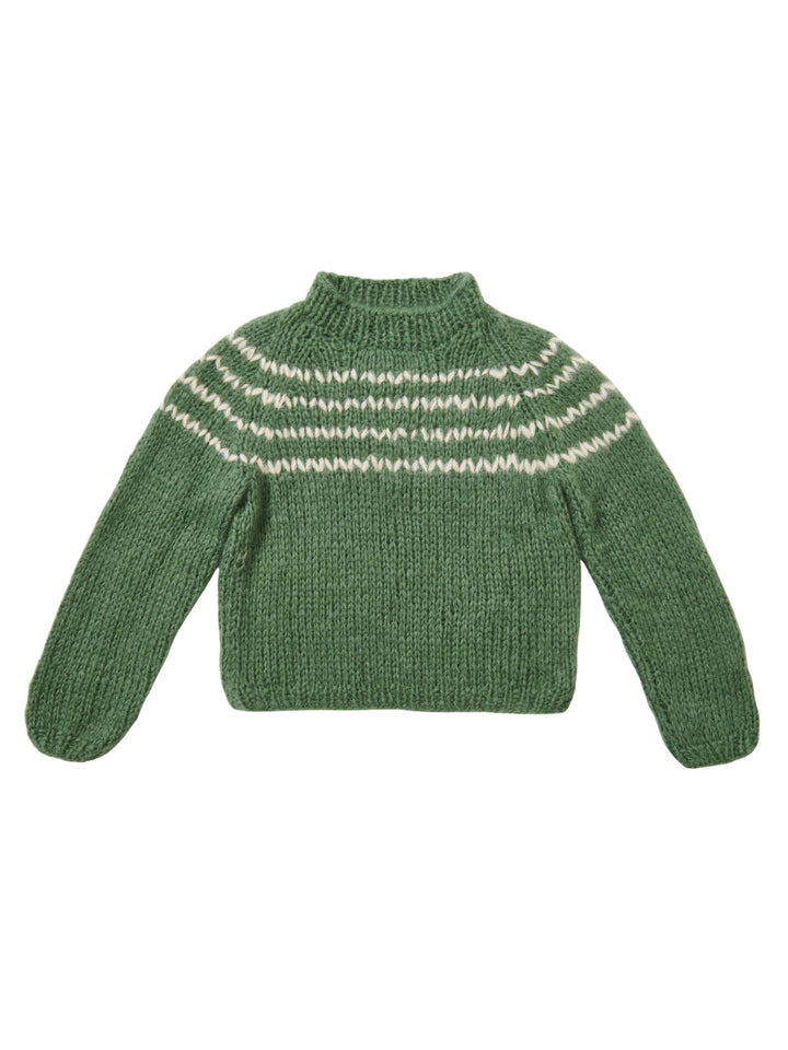 Strickpaket Filo Di Gio Pullover mit Zickzack-Passe