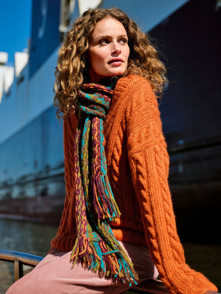 Strickpaket Brigitte No. 2 Schal mit Norwegermuster