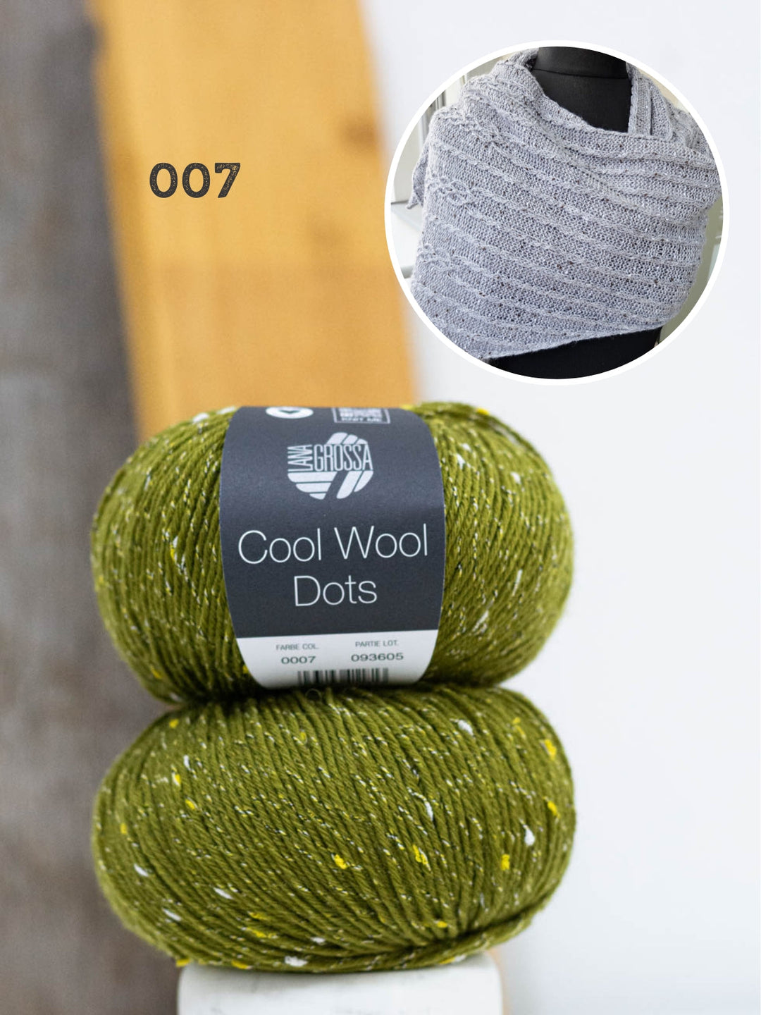 Strickpaket Lizas Tuch Cable Love - Cool Wool Dots