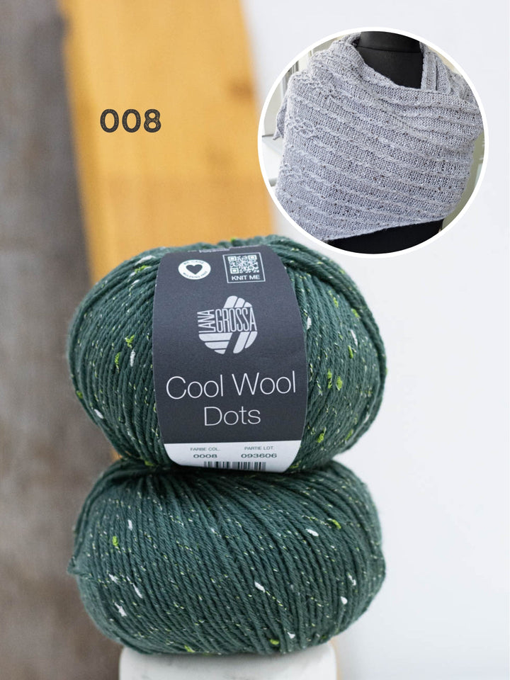 Strickpaket Lizas Tuch Cable Love - Cool Wool Dots