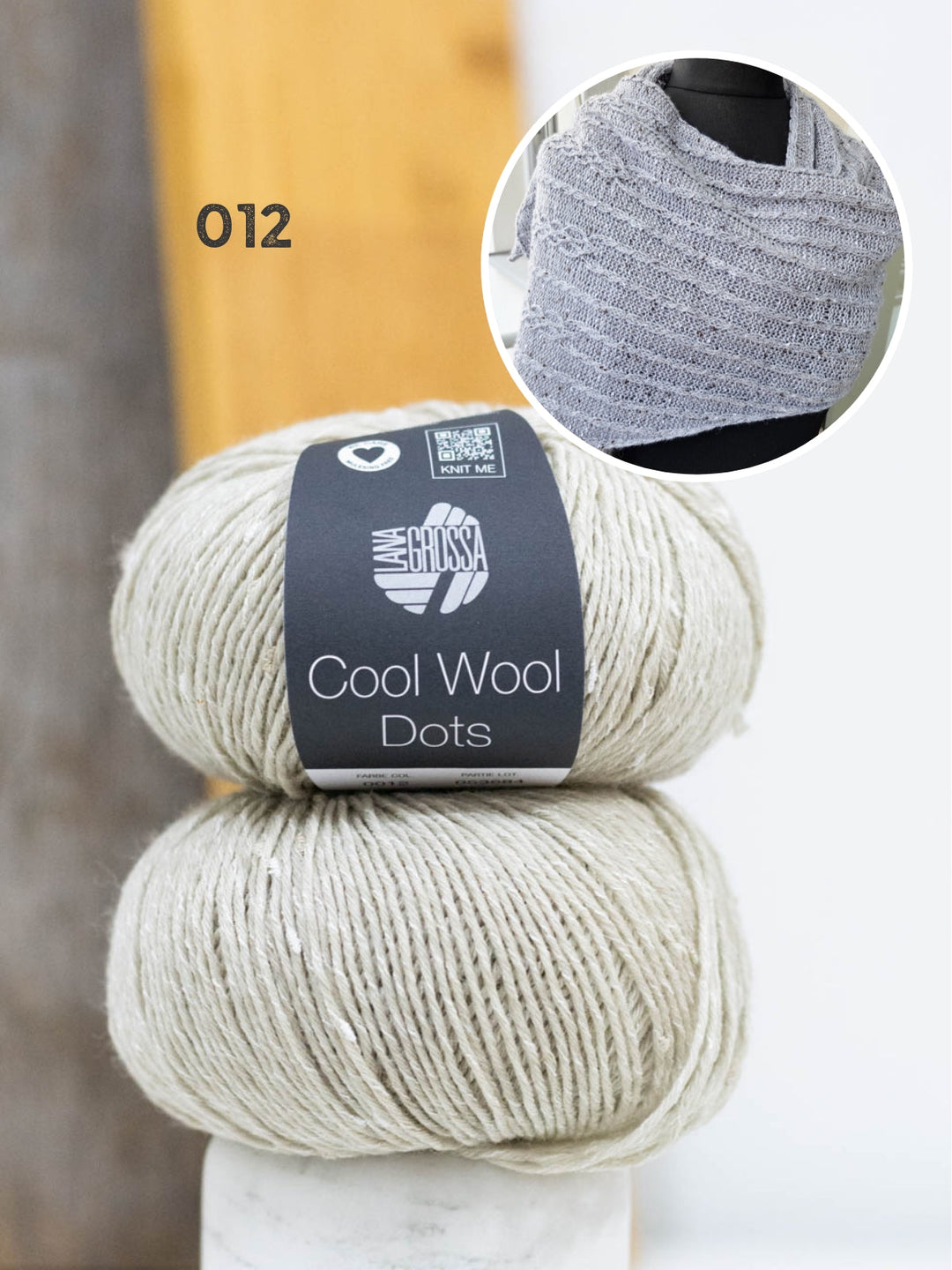 Strickpaket Lizas Tuch Cable Love - Cool Wool Dots