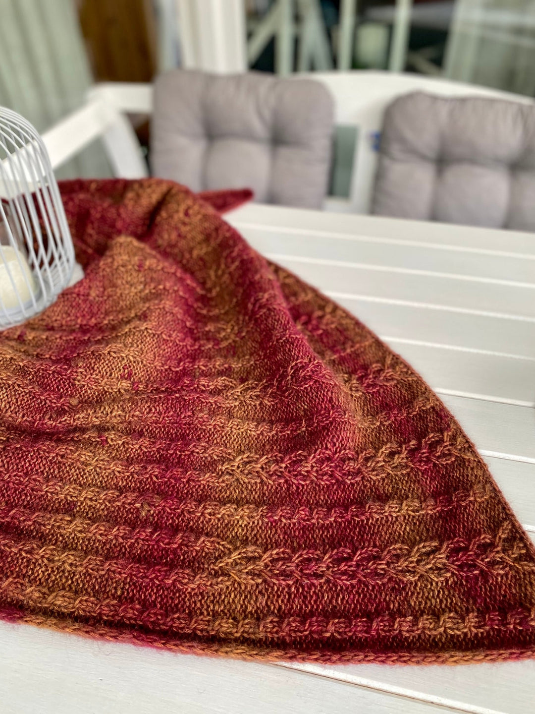 Strickpaket Lizas Tuch Cable Love - Ecopuno Sfumato