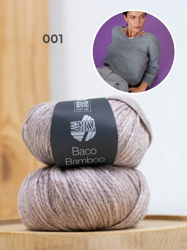 Strickpaket Baco Bamboo V-Ausschnitt Pullover