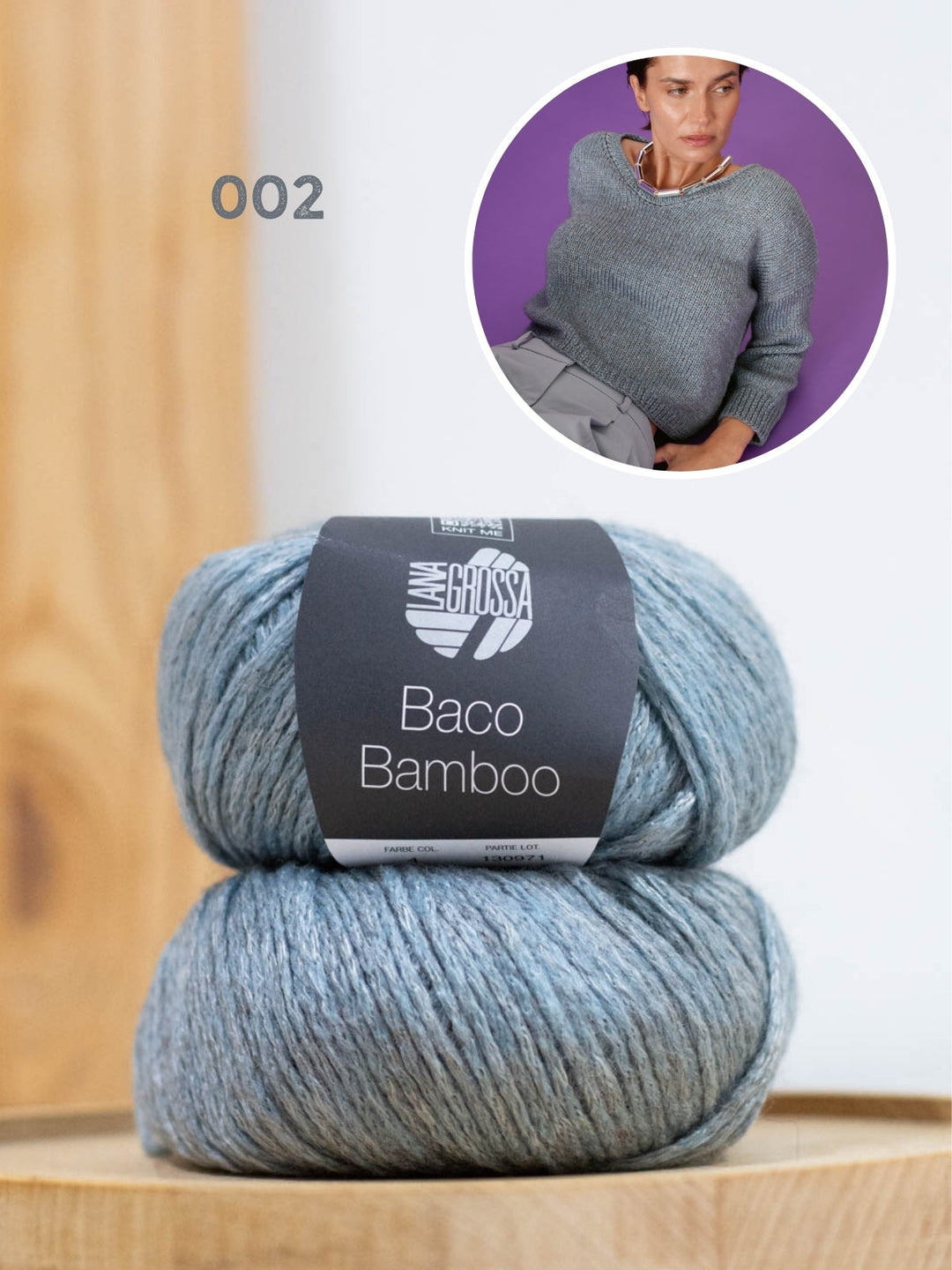 Strickpaket Baco Bamboo V-Ausschnitt Pullover