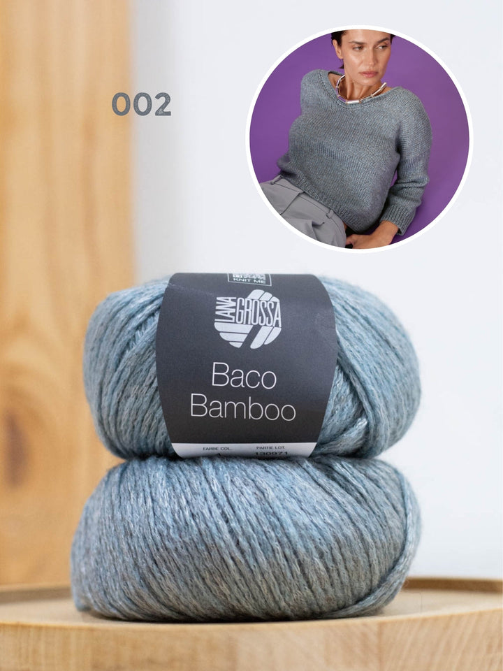Strickpaket Baco Bamboo V-Ausschnitt Pullover