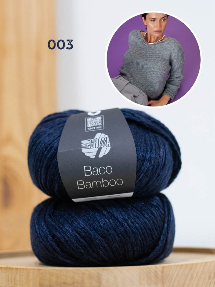 Strickpaket Baco Bamboo V-Ausschnitt Pullover