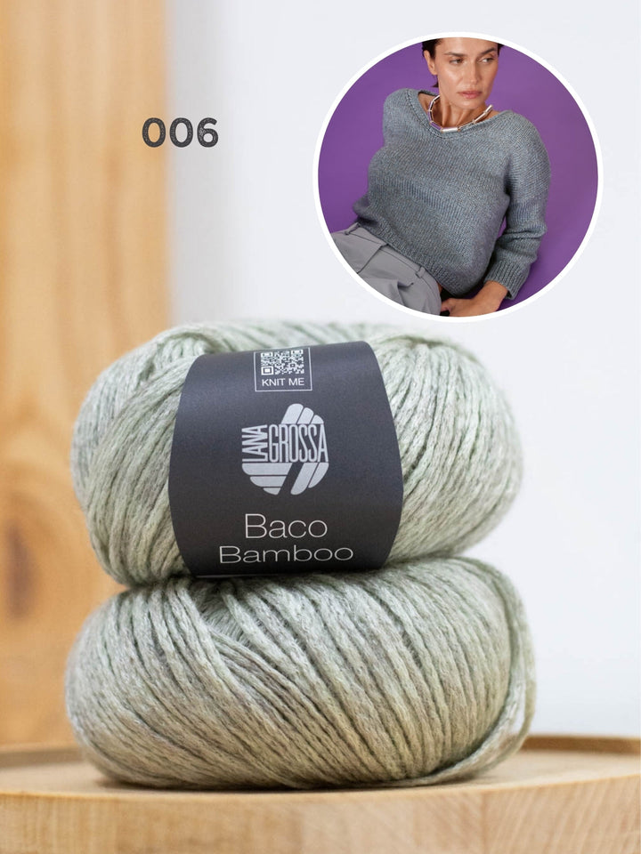Strickpaket Baco Bamboo V-Ausschnitt Pullover