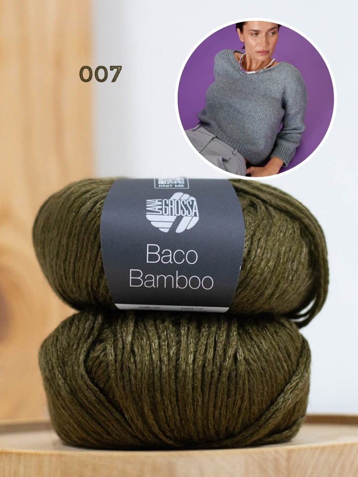 Strickpaket Baco Bamboo V-Ausschnitt Pullover