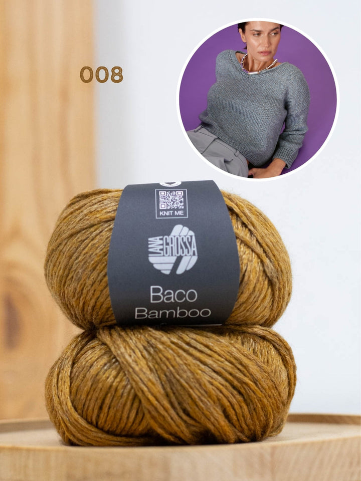 Strickpaket Baco Bamboo V-Ausschnitt Pullover