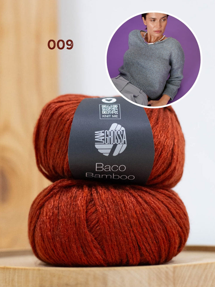 Strickpaket Baco Bamboo V-Ausschnitt Pullover