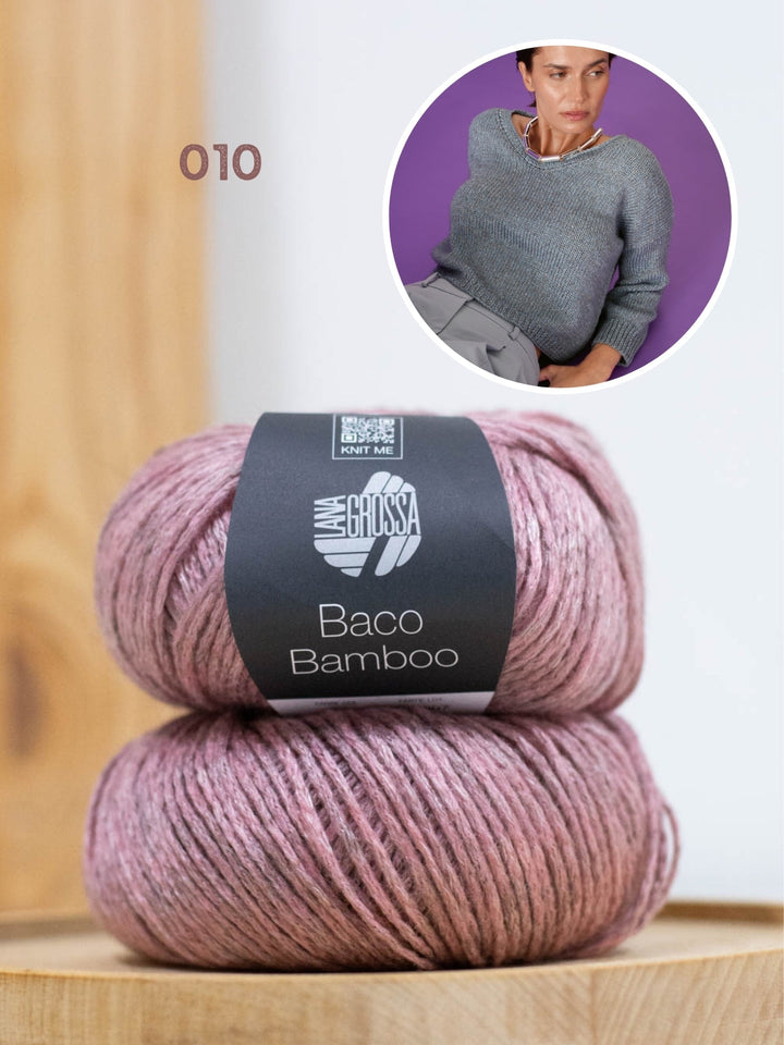 Strickpaket Baco Bamboo V-Ausschnitt Pullover