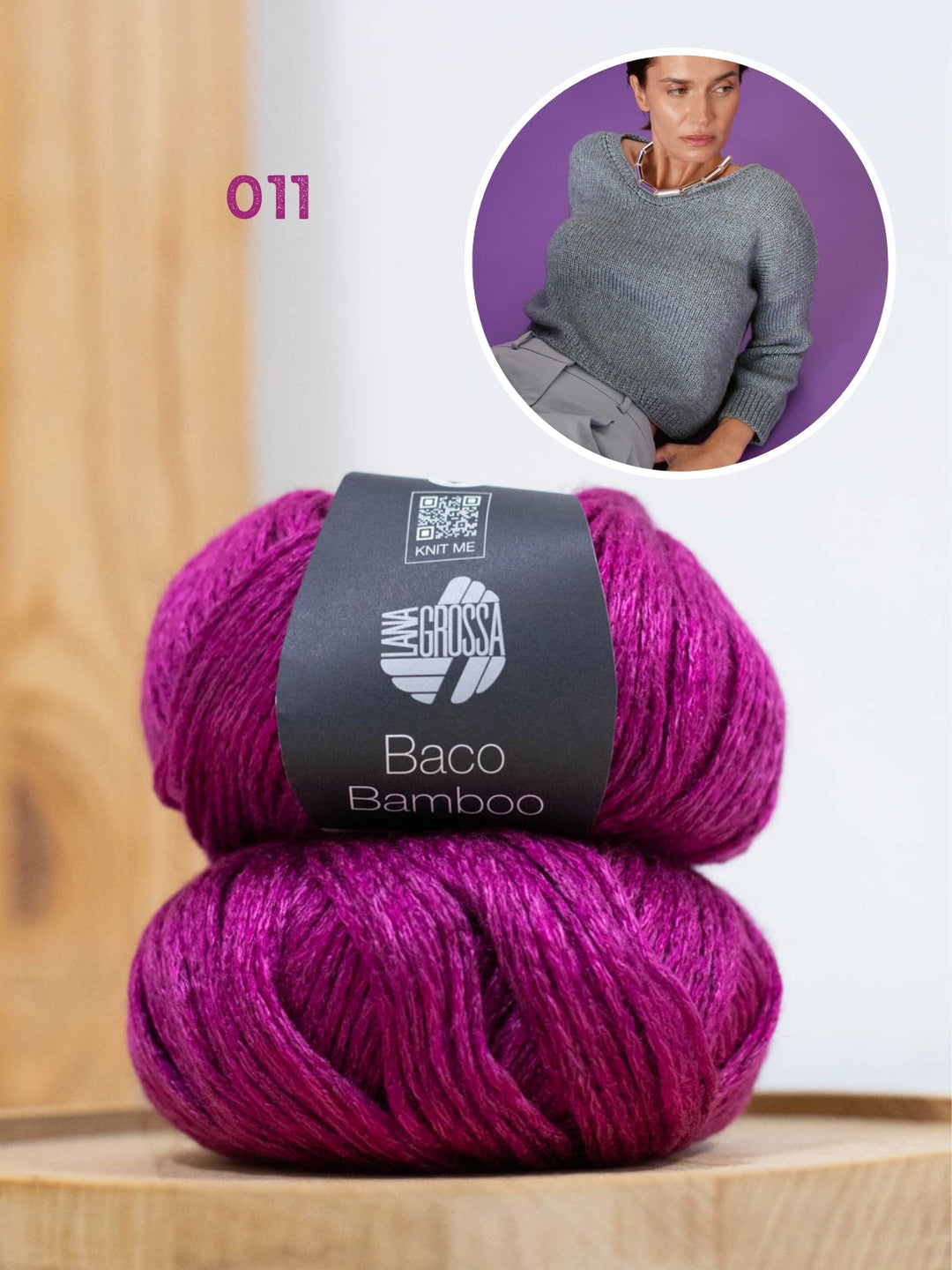 Strickpaket Baco Bamboo V-Ausschnitt Pullover
