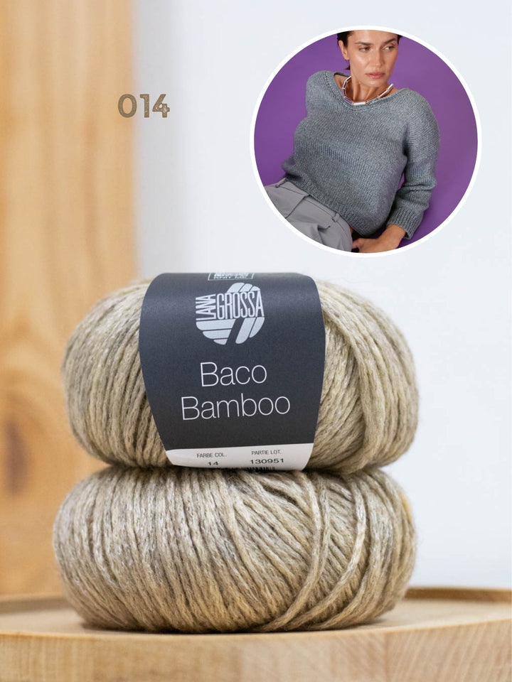 Strickpaket Baco Bamboo V-Ausschnitt Pullover