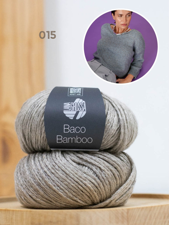 Strickpaket Baco Bamboo V-Ausschnitt Pullover