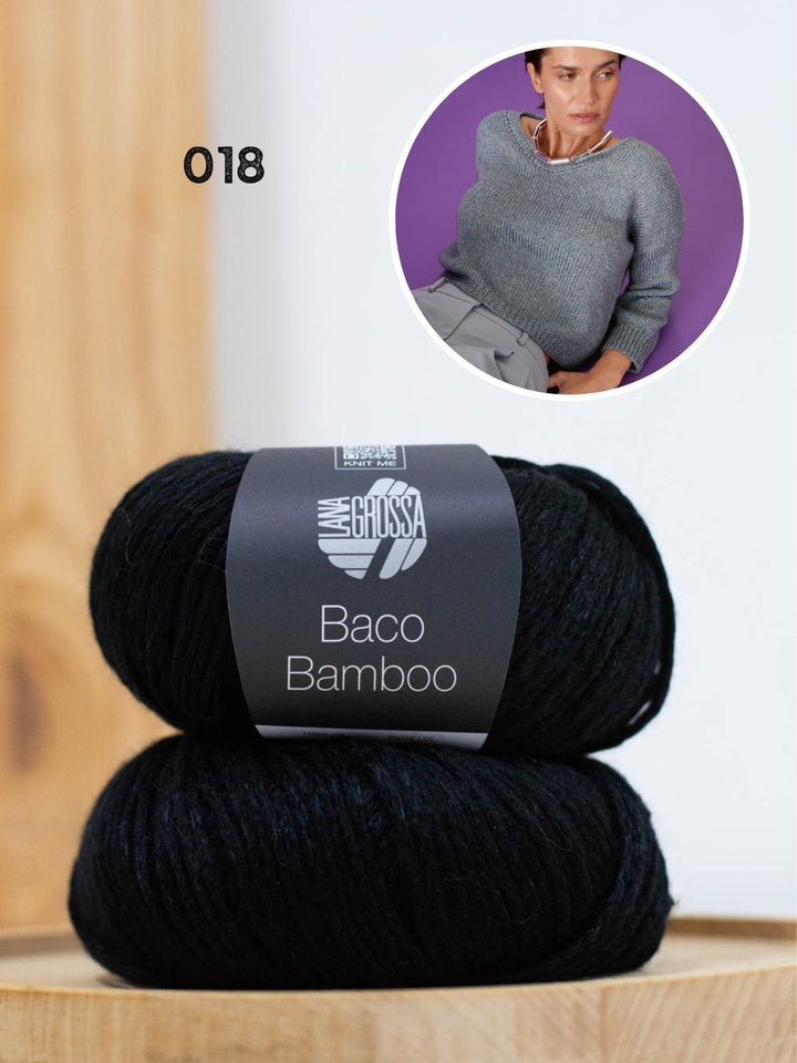 Strickpaket Baco Bamboo V-Ausschnitt Pullover