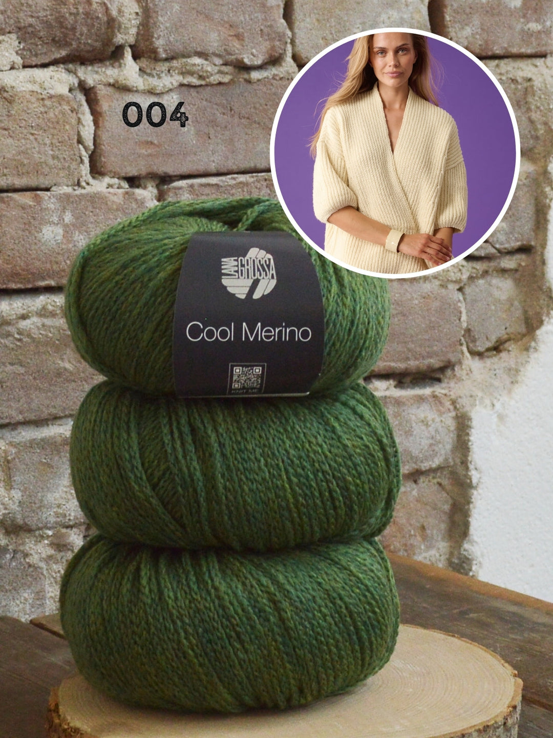 Strickpaket Cool Merino Wickelpullover